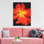 鮮やかOrange Begoniaマクロ キャンバスプリント (インサイチュ (リビング))
