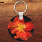 鮮やかOrange Begoniaマクロ キーホルダー (正面)