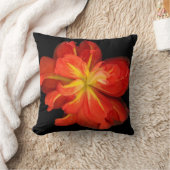 鮮やかOrange Begoniaマクロ クッション (ブランケット)