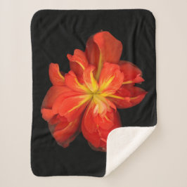 鮮やかOrange Begoniaマクロ シェルパブランケット