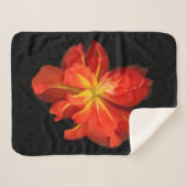 鮮やかOrange Begoniaマクロ シェルパブランケット (正面(横))