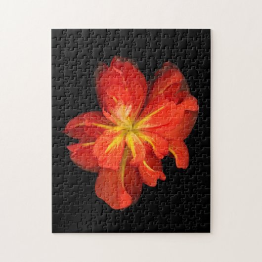 鮮やかOrange Begoniaマクロ ジグソーパズル (縦)