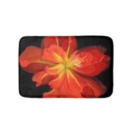 鮮やかOrange Begoniaマクロ バスマット