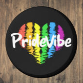 鮮やかPrideVibe:虹のハートを表示 マグネット