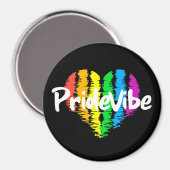 鮮やかPrideVibe:虹のハートを表示 マグネット (正面/裏面)