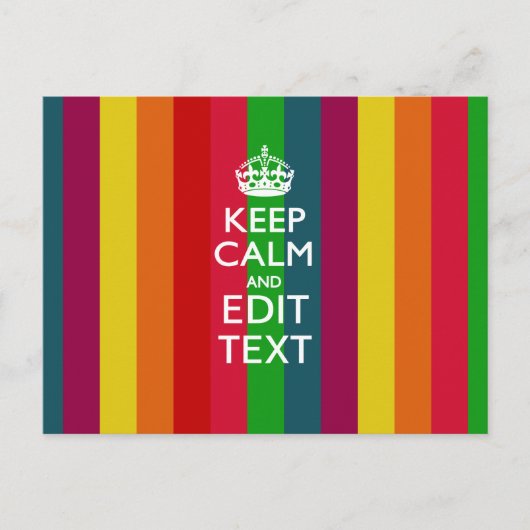 鮮やかRAINBOW CALM保 AND YOUR カスタマイズ   ポストカード (正面)