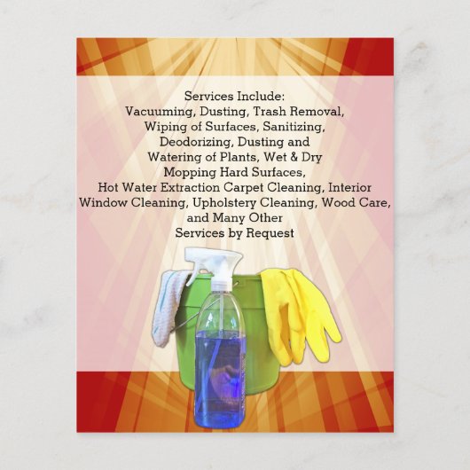 鮮やかRay Business Office Cleaning Service Flyer チラシ (裏面)