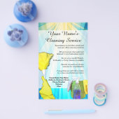 鮮やかRay Business Office Cleaning Service Flyer チラシ (シングル)