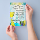鮮やかRay Business Office Cleaning Service Flyer チラシ (ハンドル)