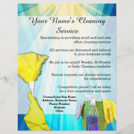 鮮やかRay Business Office Cleaning Service Flyer チラシ