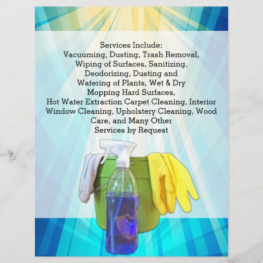 鮮やかRay Business Office Cleaning Service Flyer チラシ (裏面)