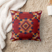 鮮やかRed Kilim Pillows：声明はっきりした クッション (ブランケット)