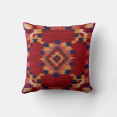 鮮やかRed Kilim Pillows：声明はっきりした クッション (裏面)