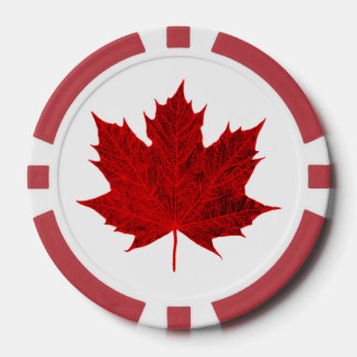 鮮やかRed Maple Leaf/CANADA ポーカーチップ