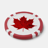 鮮やかRed Maple Leaf/CANADA ポーカーチップ (シングル)