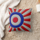 鮮やかRoundel日が差すことデザイン炭素繊維スタイル クッション (ブランケット)