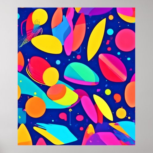鮮やかShapescapeアート ポスター (正面)
