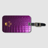 鮮エレガント紫フェイクワニモノグラムの ラゲッジタグ (正面横)