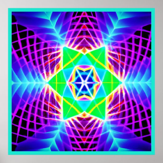 鮮カラフルやかな模様 ポスター (正面)