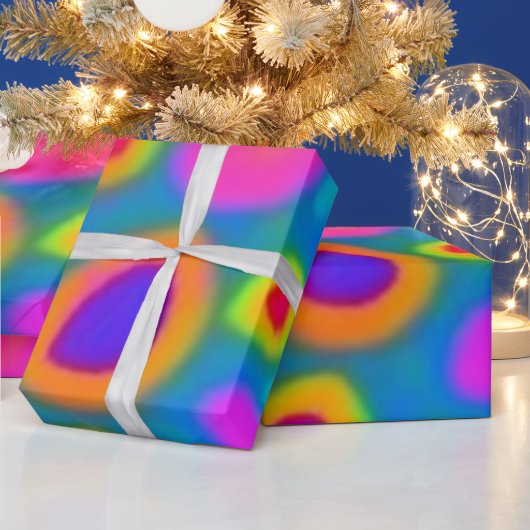 鮮カラフルやかな花のラッピング紙 ラッピングペーパー (クリスマス)