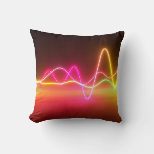 鮮カラフル明なネ白熱［赤熱］光を放つオン等化器ムー クッション (正面)