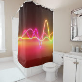 鮮カラフル明なネ白熱［赤熱］光を放つオン等化器ムー シャワーカーテン (インサイチュ)