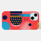 鮮ストライプやかな色の形と形 Case-Mate iPhoneケース (裏面 (横))