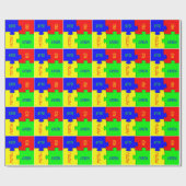 鮮パーソナライズされたやかな色のジグソーパズル ラッピングペーパー (フラット)