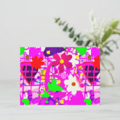 鮮ポップ・アートのやかな花 サンキューカード (スタンド正面)