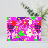 鮮ポップ・アートのやかな花 サンキューカード (スタンド正面)