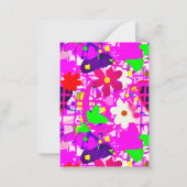鮮ポップ・アートのやかな花 ノートカード (裏面)
