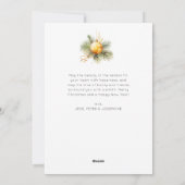 鮮メリーやかな緑のクリスマスミニマル写真 シーズンカード (裏面)