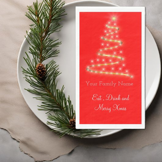 鮮モダンやかな赤のクリスマスツリー