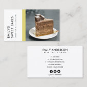 鮮モダン明なおもしろいイエローベーカリーシェフ写真 名刺 (正面/裏面)