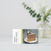 鮮モダン明なおもしろいイエローベーカリーシェフ写真 名刺 (スタンド正面)