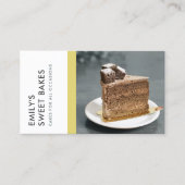 鮮モダン明なおもしろいイエローベーカリーシェフ写真 名刺 (正面)