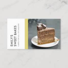 鮮モダン明なおもしろいイエローベーカリーシェフ写真 名刺