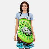 鮮度のキウイスプラッシュ エプロン (着用した状態)