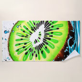 鮮度のキウイスプラッシュ ビーチタオル (正面)