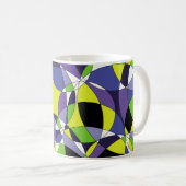 鮮度の色の抽象芸術パターン要約，アート， g コーヒーマグカップ (正面右)