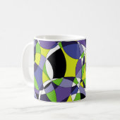 鮮度の色の抽象芸術パターン要約，アート， g コーヒーマグカップ (正面左)