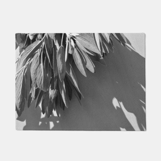 鮮度の高いセージのグレースケール ドアマット (正面)