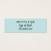 鮮度顧客情報カード用卵試験 (正面)