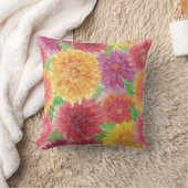 鮮数々のやかな菊 クッション (ブランケット)