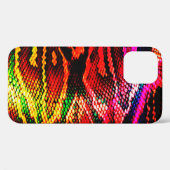 鮮明なカラフルパターンデザイン(抽象芸術a) Case-Mate iPhoneケース (裏面 (横))