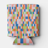 鮮明なジオメトリ:抽象カラフル化 缶クーラー (裏面)