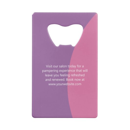 鮮明なモダンクリーンカスタム企業のスワッグギフト クレジットカード栓抜き (裏面)