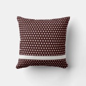 鮮明な白い水玉模様パターン クッション (裏面)