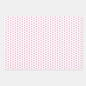 鮮明な白に鮮やかな熱いストライプイースターピンク ラッピングペーパーシート (正面3)