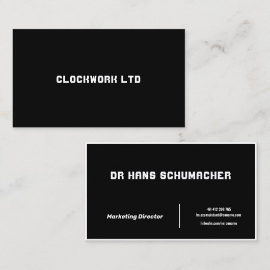 鮮明な – 名刺 (正面/裏面)